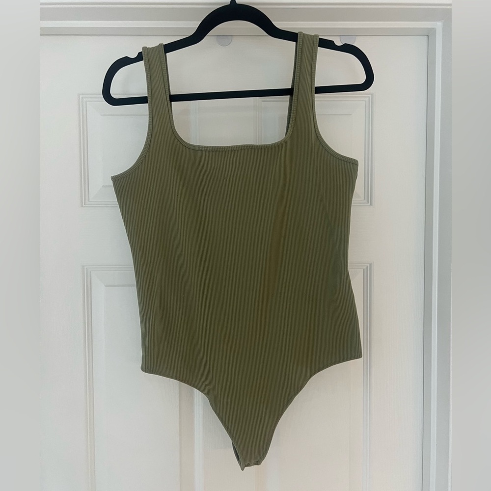 Abercrombie & Fitch Soft AF Ribbed Tank Bodysuit